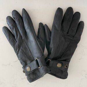 H by Halston Men's Polyolefin Thinsulate Insulated Winter Gloves Black Sz L NWOT